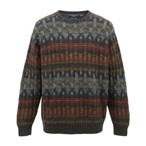 maglione maglia a mano north isles uomo XL Ramie cotone cavo grosso pesante - Foto 1 di 7