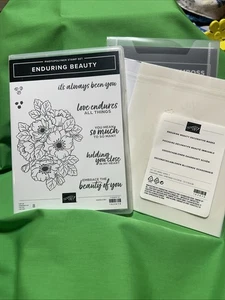 Stampin Up Enduring Beauty Stempelset & Stanzen mit Deko Masken Blumen Spruch - Bild 1 von 4
