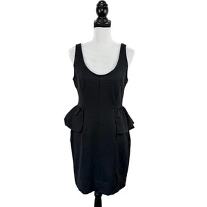 Marc by Marc Jacobs Short Black Peplum Sleeveless Sheath Dress - Women's Size M - Picture 1 of 6