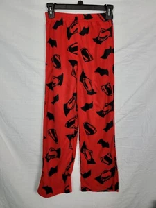Boys Superman/Batman Fleece Pajama Sleeper Pants Size 10/12 - Picture 1 of 2