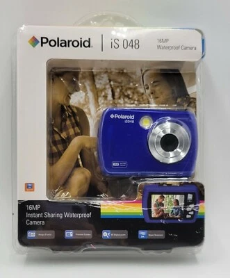 Polaroid iS048 16MP Instant Sharing Waterproof Camera - Blue. Brand New! - Image 1 of 4