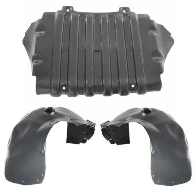 New Front Fender Liner & Engine Undercover Set For 2007-2013 GMC Sierra 1500 - Imagem 1 de 4