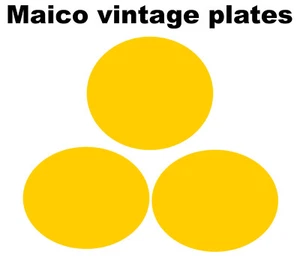 Yellow Number Plate background Graphic kit Fits 1981 Maico Mega 2 250 490 decals - Picture 1 of 2