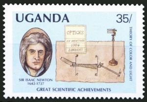 Isaac Newton theory of Colour & Light, Science, Uganda 1987 MNH - Picture 1 of 1