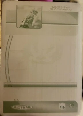 DONTE NICHOLSON 2005 Topps Total PRINTING PLATE Back SP #1/1 of 1 Buccaneers RC - Image 1 of 2