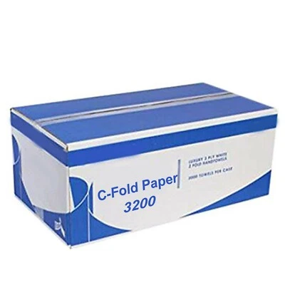 A406 3200 SOFT WHITE C FOLD PAPER HAND TOWELS TISSUES SHEETS 2 PLY