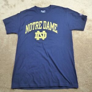 Notre Dame Fighting Irish Shirt AdultMedium Blue Football Champion Mens