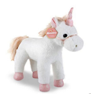 FAO Schwarz Sparklers Toy Plush Glitter Unicorn 12-inch white pink 0+ NEW 9580