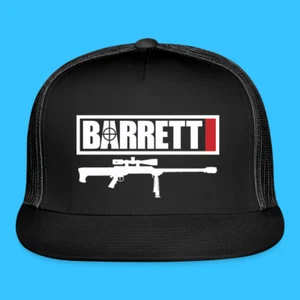 BARRETT Ammunition Guns Firearms Black Trucker Hat Cap Adult Size - Picture 1 of 5