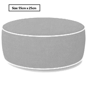 Ottoman Seat Polyester Footstool Round Sofa Pedal Cushion Bench Covers 55x25cm - Picture 1 of 2