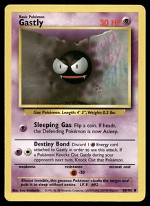 Pokemon Card - Gastly 50/102 Base Set - Picture 1 of 2