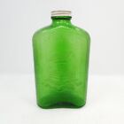 Vintage Green Refrigerator Water Bottle Embossed Well And The Word Water 9” Tall