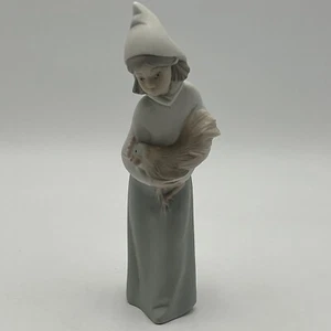 Lladro 4677 Schäferin mit Hahnmädchen 7 3/4" Figur selten matt lackiert - Bild 1 von 15