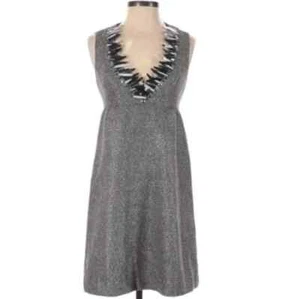 NUEVO Vestido Anna Sui Gris Declaración Xs - Imagen 1 de 5