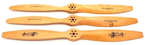Lot of 3 Zinger + EWH Hustler 20x8 RC Model Airplane Plane Propellers Props Wood - Picture 1 of 4