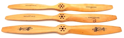 Lot of 3 Zinger + EWH Hustler 20x8 RC Model Airplane Plane Propellers Props Wood - Image 1 of 4