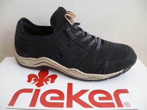Rieker Damen Slipper Sneakers Sportschuhe Halbschuhe Schuhe schwarz L0563 - Picture 1 of 7