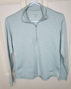 Patagonia Women’s Capilene Quarter 1/4 Zip Pullover Base Layer Green Medium - Picture 1 of 4