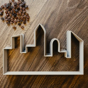 City Skyline Cookie Cutter - Fondant Cutter - Cityscape Biscuit Cutter - 3 Sizes - Picture 1 of 3
