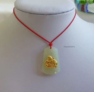 Special offer certified Chinese 12 Zodiacs Hetian Jade+9999 yellow gold pendant  - Bild 1 von 57