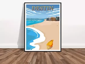 DESTIN BEACH FLORIDA Wandbild Urlaub Druck Strand Druck Poster - Bild 1 von 10