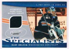 2006-07 UPPER DECK POWER PLAY SPECIALISTS OLAF KOLZIG JERSEY 1 COLOR WASHINGTON