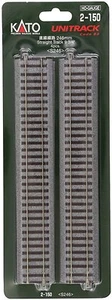 Kato #2-150 HO Scale 246mm (9 3/4") Straight UniTrack - Code 83 - 4 sections - Picture 1 of 2