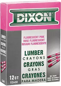 Dixon Una Docena de Crayones de Madera Rosa Flourescente (Lla) 52600 - Imagen 1 de 1