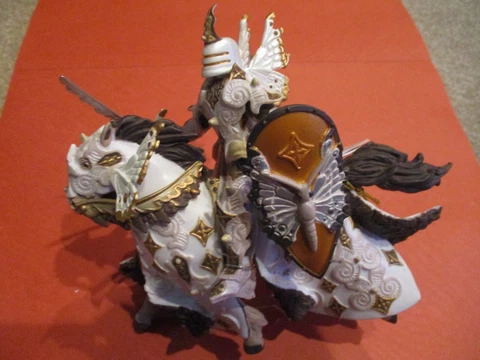 Papo White Butterfly Knight And Horse,New Cover