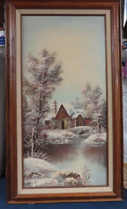 PINTURA AL ÓLEO MATE Y ENMARCADA ELEGANTE FIRMADA POR E.MEIBLE USADA EN EXCELENTE ESTADO - Imagen 1 de 6