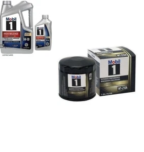 Mobil1 M1-210A Engine Oil Filter & 6 Quarts Mobil1 5W30 Full Syn. H/M Motor Oil - Picture 1 of 1