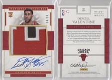 2016 National Treasures Gold /10 Denzel Valentine #107 RPA Rookie Patch Auto RC