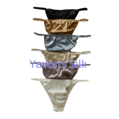 Yavorrs 6pcs Men's Silk Panties G-Strings Thongs Size S M L XL 2XL - Image 1 of 3