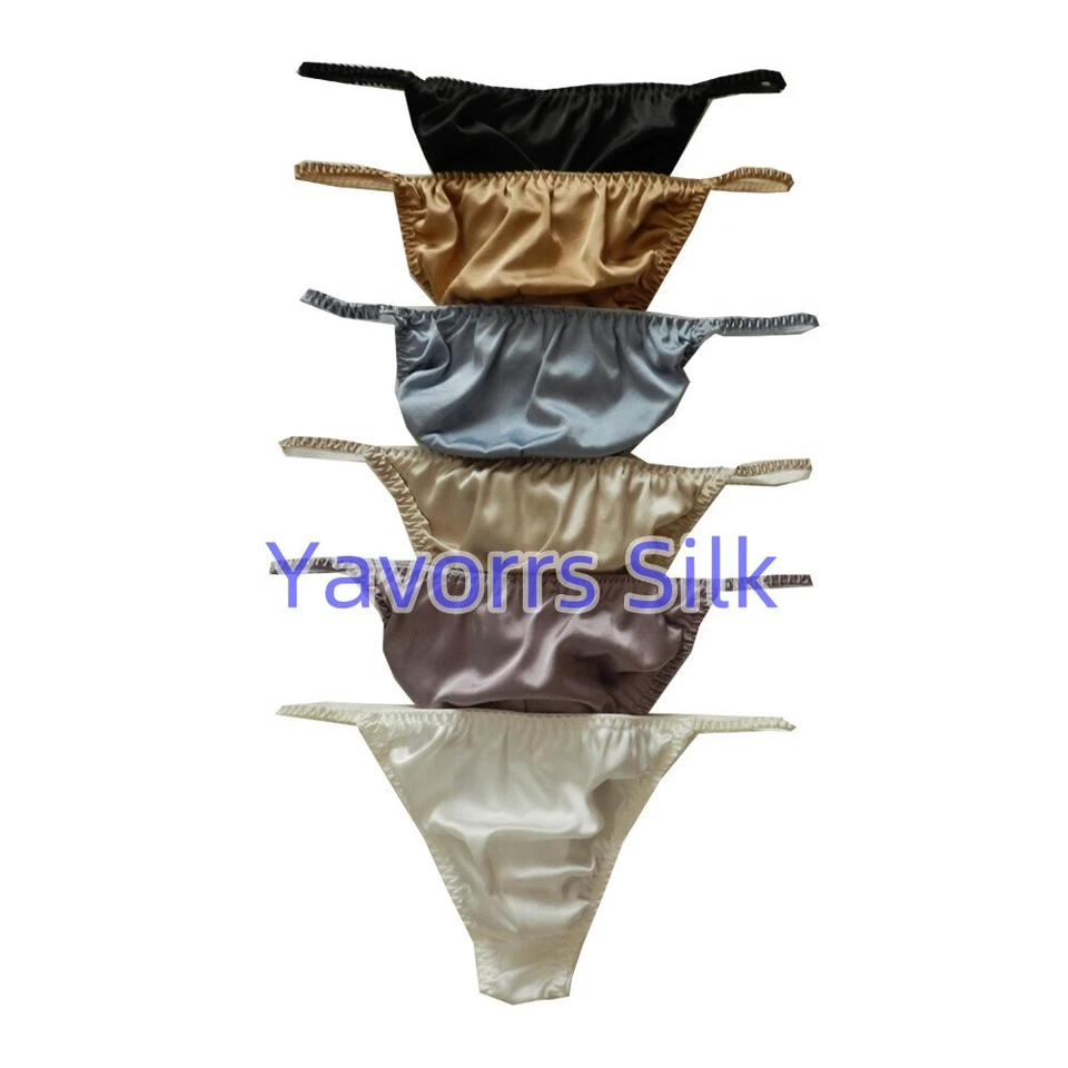 Yavorrs 6pcs Men's Silk Panties G-Strings Thongs Size S M L XL 2XL - Image 1 of 3