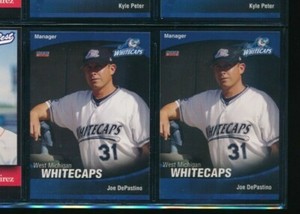 Lot (2) 2008 Choice #27 Joe DePastino West Michigan Whitecaps (BY62) SWSW6