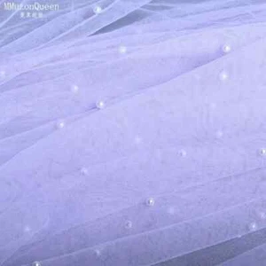Beading  Wedding Veil with Pearl White Ivory 1.6M Long Cathedral Length 1 Layer - Picture 1 of 12