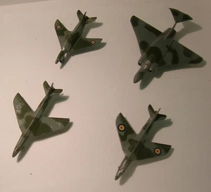 DINKY GLOSTER JAVELIN, SUPERMARINE SWIFT, & TWO HAWKER HUNTER DIECAST AIRPLANES - Picture 1 of 11