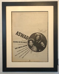 ASWAD*Chasing For The Breeze*1984*ORIGINAL*POSTER*AD*FRAMED*FAST WORLD SHIP - Imagen 1 de 6