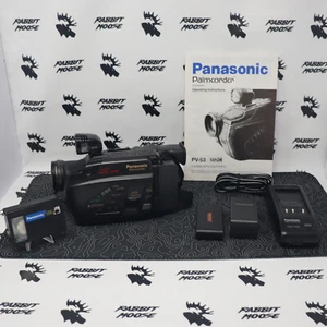 REPARACIÓN DE PIEZAS Videocámara Panasonic Palmcorder PV-53D VHS-C De Colección + Cargador + Batería - Imagen 1 de 19