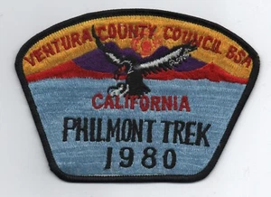 Ventura Council CSP SA-8, Philmont Trek 1980, Black Brd., parte posterior de tela, ¡como nuevo! - Imagen 1 de 1