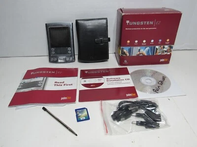 Palm One Tungsten E2 w/Box, Software, Case, CD, Stylus - Tested * needs charger - Image 1 of 4