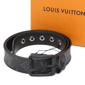 Louis Vuitton Monogram Eclipse Ceinture Voyager Belt 110/44 Men Unused K2069 - Picture 1 of 10