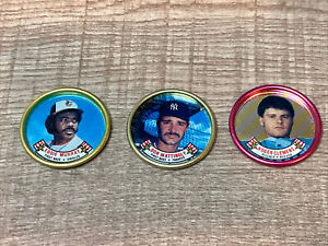 3-Baseball coins 1988 Topps Don Mattingly, Eddy Murray, Roger Clemens￼