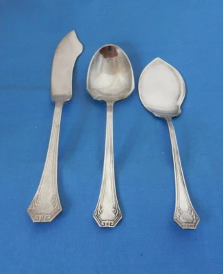 Reed & Barton посеребренный 1930 Помпейский масло нож сахар ложка желе сервер - Изображение 1 из 4