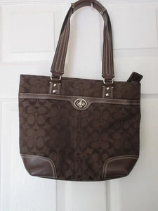 LADIES VINTAGE BROWN SIGNATURE COACH SHOULDER BAG N.WO.T. REDUCED - Picture 1 of 10