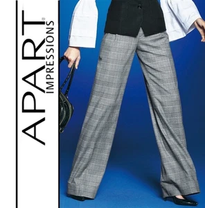 NEU EDELSTYLE WEITE GLENCHECK MARLENE HOSE GR 32 APART 90€ schwarz weiss *513725 - Bild 1 von 4