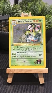 1st Edition Erika's Venusaur 4/132 Gym Challenge Rare Holo Pokemon Card - Picture 1 of 7