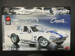 Mattel Brick Shop Hot Wheels Corvette Grand Sport - Factory Sealed Box - Picture 1 of 1