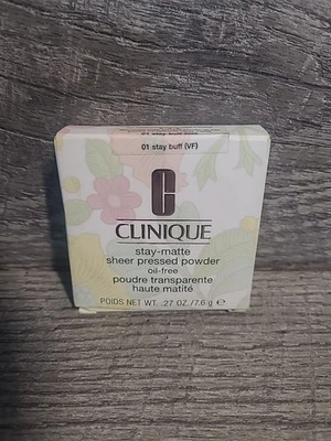 CLINIQUE Stay-Matte Sheer Pressed Powder - 01 Stay Buff (VF) - 0.27 OZ / 7.6 g - Image 1 of 4