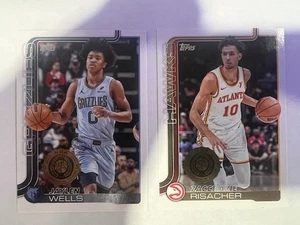 2025/26 topps basketball Flagship Card Lot Jaylen Wells, Zaccharie Risacher - Picture 1 of 2